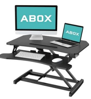 Photo 1 of ABOX Standing Desk Electric Computorm Workstation sit and  stand desk  height adjustable stand desk for Office home 