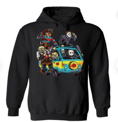 Photo 1 of Horror Car Funny Halloween Pullover Hooded Swaetshirt - Funny Hummor Pullover Hoodie (L)