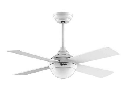 Photo 1 of Ovlaim 48 inch Modern Ceiling Fan with LED, Reversible Quiet DC Motor with 6 Speed Settings (White) NEW