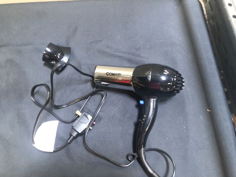 Photo 2 of Conair 1875 Watt Full Size Pro Hair Dryer with Ionic Conditioning , Black / Chrome, 1 Count
