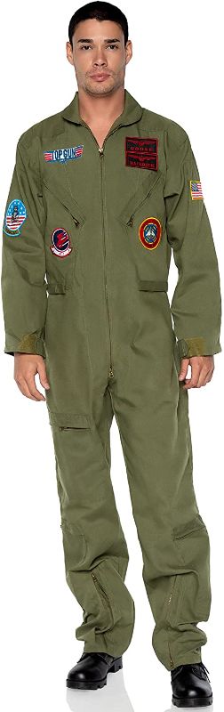 Photo 1 of Leg Avenue Men's Top Gun Flight Suit Costume size 1X
