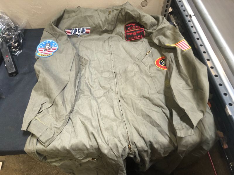 Photo 1 of Leg Avenue Men's Top Gun Flight Suit Costume size 1X
