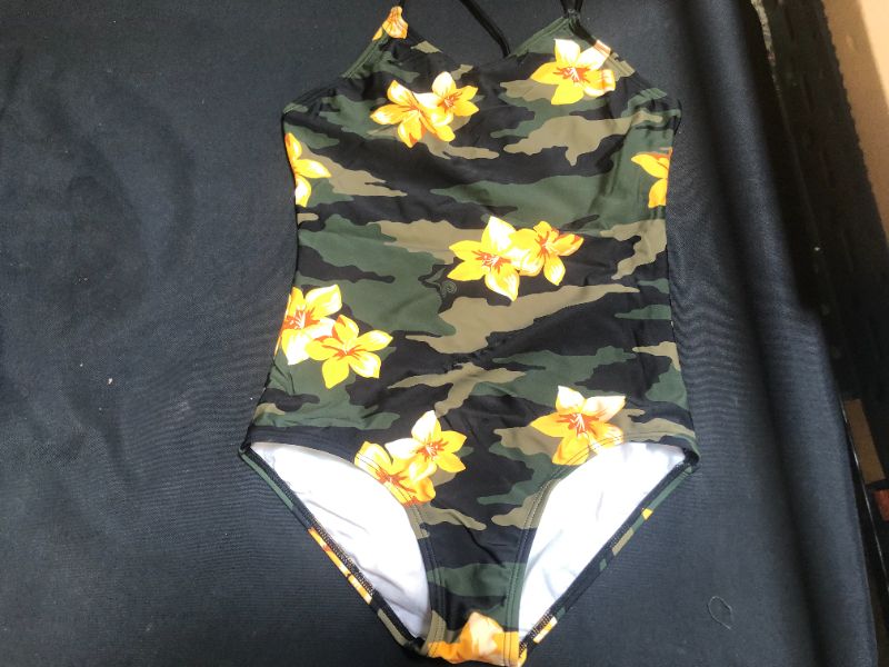 Photo 2 of Kanu Surf Girls' Daisy Beach Sport 1-Piece Swimsuit size 14
