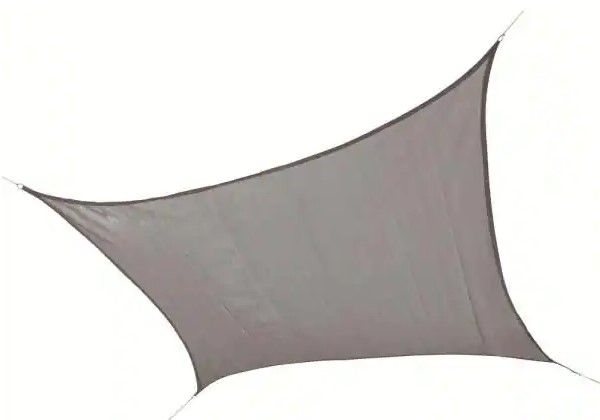 Photo 1 of 12 ft. x 12 ft. Stone Gray Square Shade Sail
