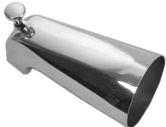 Photo 1 of 5 in. Bathroom Tub Spout with Front Diverter, Chrome
