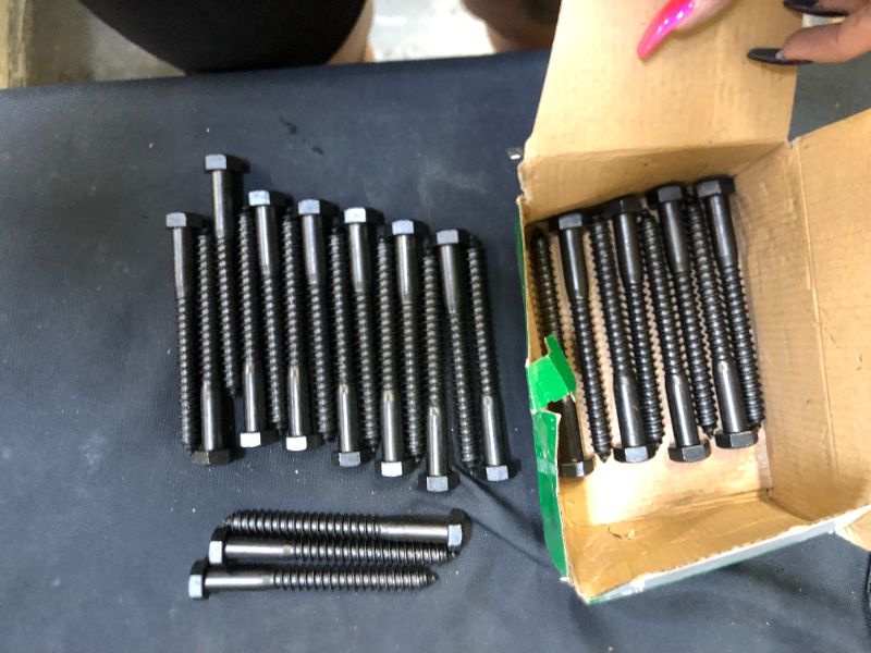 Photo 1 of 1/2X5 BLACK HEX LAG BOLT EXTERIOR (25 CT) - Hillman
