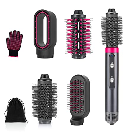 Photo 1 of 4 in 1 Hair Dryer Brush, One-Step Hair Dryer and Volumizer Hot Air Brush, Negative Ionic Electric Hair Dryer Brush, Detachable Brush & Interchangeable Brush Head, Blow Dryer Brush for All Hair Types
