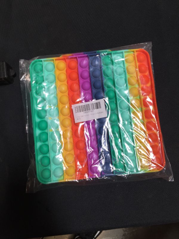 Photo 1 of 2 Packs Giant Pop Fidget Toys for Kids Teens Adult, Its Jumbo Huge Large Mega Big Press Pop Poppop Poop Popper Push Bubble Sensory Austim Anxiety ADHD Stress Relief Game Square Octagon Rainbow
