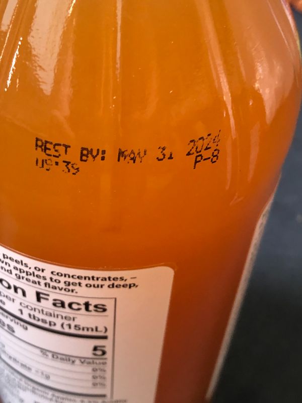 Photo 3 of Fairchild's Organic Apple Cider Vinegar with the Mother, 32 oz. Washington State--bb May 2024 