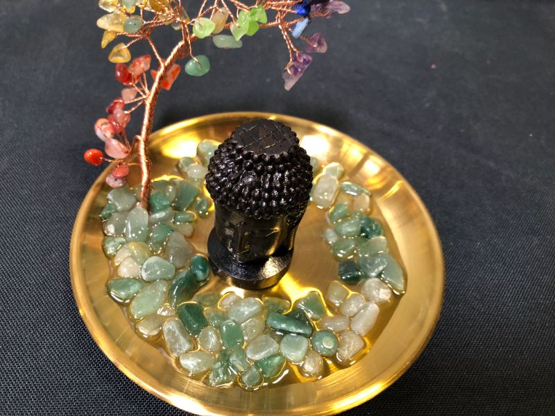 Photo 1 of crystal tree with buddha head black