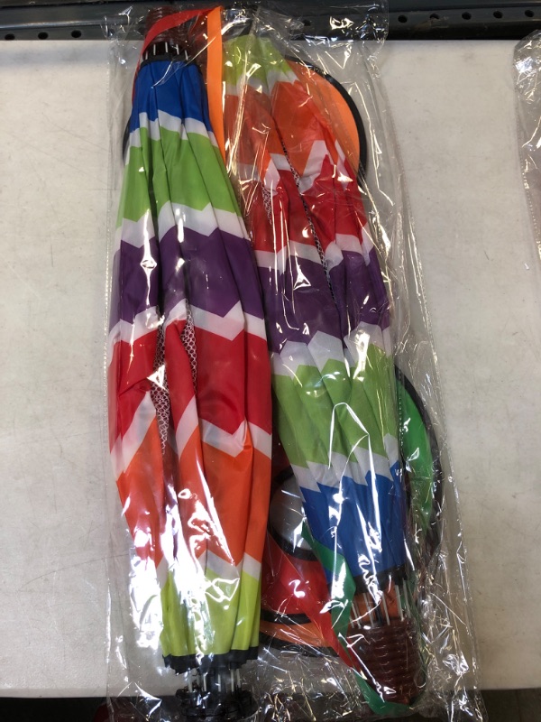 Photo 3 of Giant Rainbow Hot Air Balloon Garden Wind Spinners  59" L 2Pack 
