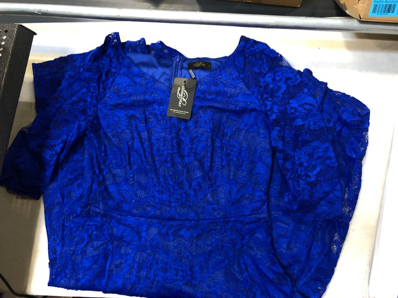 Photo 1 of BLUE LACE DRESS SIZE XL
