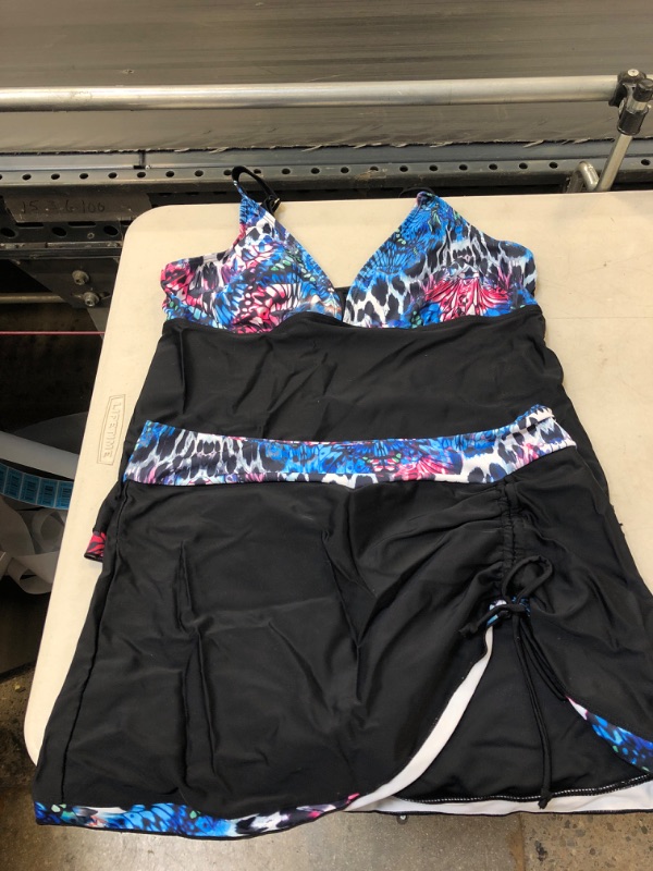 Photo 1 of  WOMENS TWO PIECE SWIMSUIT
 SIZE LARGE 