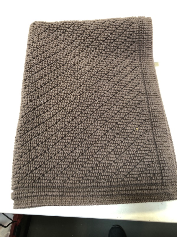 Photo 2 of 21&#34;x30&#34; Performance Solid Cotton Bath Mat Dark Brown - Threshold&#8482;