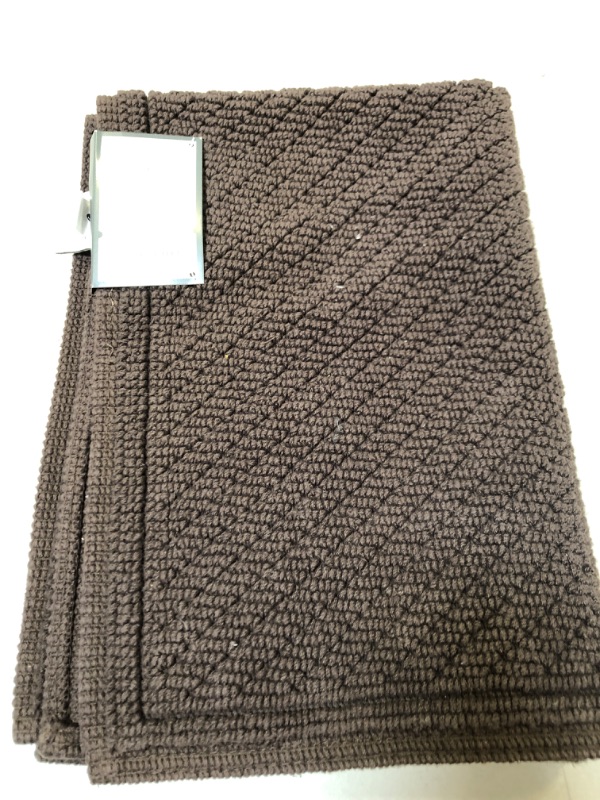 Photo 3 of 21&#34;x30&#34; Performance Solid Cotton Bath Mat Dark Brown - Threshold&#8482;