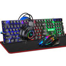 Photo 1 of GENERIC PANTSAN Gaming Keyboard and Mouse Mouse Pad and Gaming Headset Wired Led Rgb Backlight Set Suitable for Pc Gamers 4-In-1
