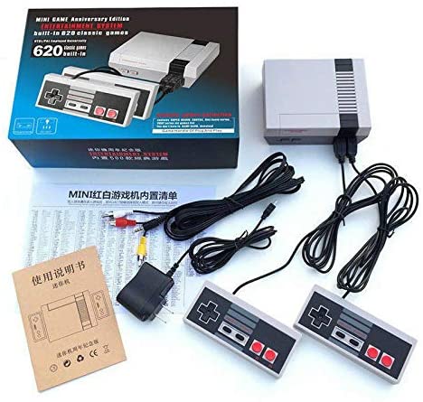 Photo 1 of 620 Retro Game Console Mini Classic Game System with 2 NES Classic Controller and Built-in 620 Games, AV Output and HDMI Output Plug & Play Childhood Mini Classic Console