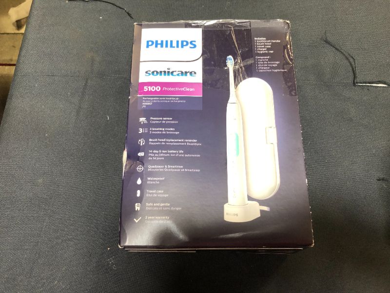 Photo 4 of Philips Sonicare ProtectiveClean 5100 Rechargeable Electric Power Toothbrush, White, HX6857/11
