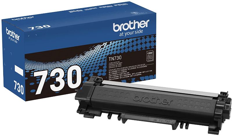 Photo 1 of Brother Genuine Standard Yield Toner Cartridge, TN730, Replacement Black Toner, Page Yield Up To 1,200 Pages, Amazon Dash Replenishment Cartridge,1 Pack
