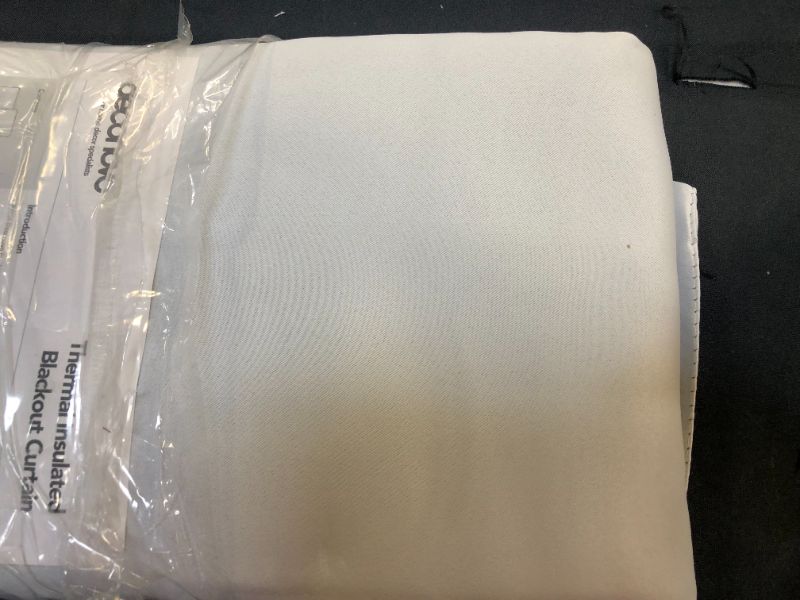 Photo 1 of Deconovo Blackout Curtains Back Tab and Rod Pocket - Thermal Insulated Room Darkening Curtains for Bedroom, 52x108 Inch, Platinum, 2 Panels
