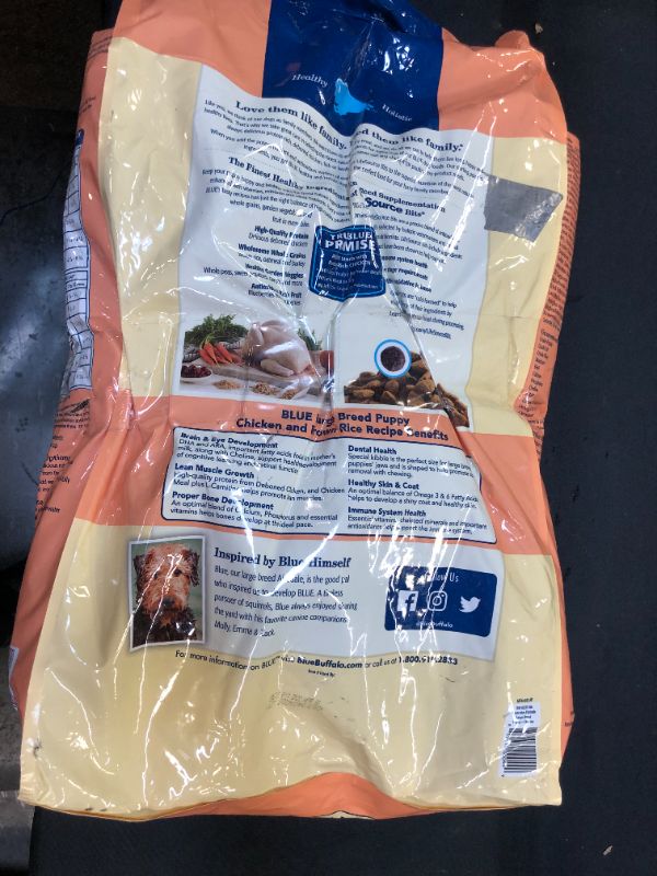 Photo 3 of BLUE Life Protection Formula Puppy Large Breed Chicken and Brown Rice Dry Dog Food 30-lb--bb April 2022