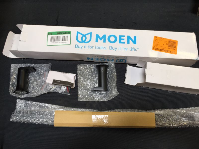 Photo 3 of Moen Genta 24" Towel Bar, Matte Black, BH3824BL