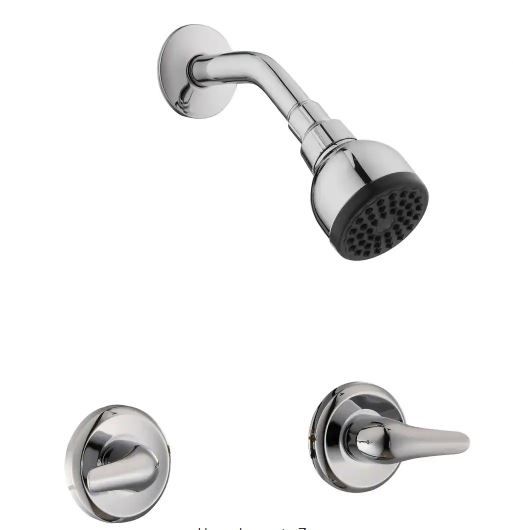 Photo 1 of Aragon 2-Handle 1-Spray Shower Faucet in Chrome (Valve Included)

