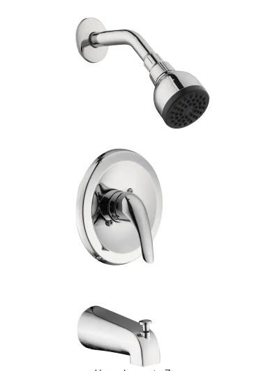 Photo 1 of Aragon Single-Handle 1-Spray Tub and Shower Faucet in Chrome (Valve Included)
