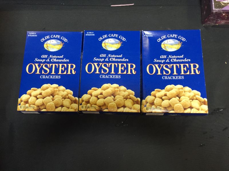 Photo 2 of 3 PK Olde Cape Cod Cracker Oyster, 8 oz BEST BY 11/14/22
