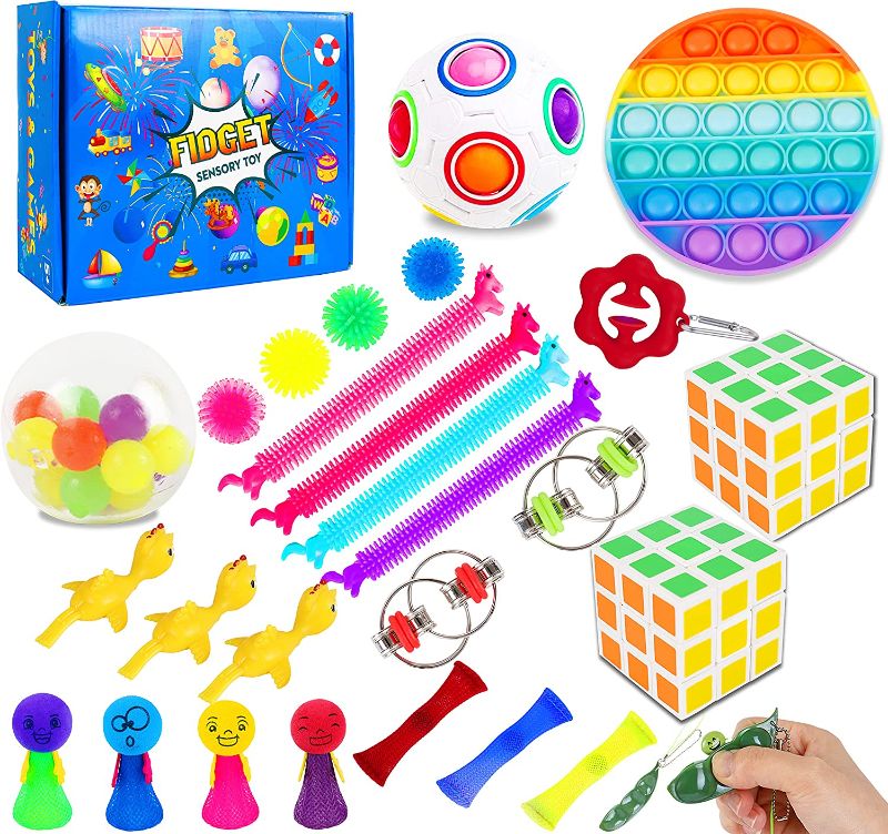 Photo 1 of 20PCS Pop Toy Gifts Cubes Package Sensory Pack Box Plastic Push Kit Bulk Toys Gift Classroom Prize Hard Shell Relief Autism Anxiety
