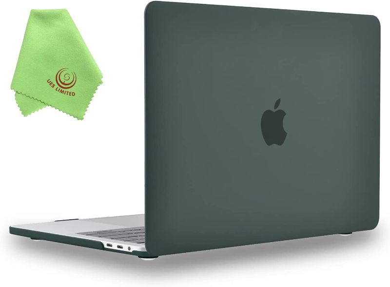 Photo 1 of UESWILL Smooth Matte Hard Shell Case Cover Compatible with MacBook Pro 16 inch with Touch Bar & USB-C, Release 2019 2020, Model A2141, Midnight Green
