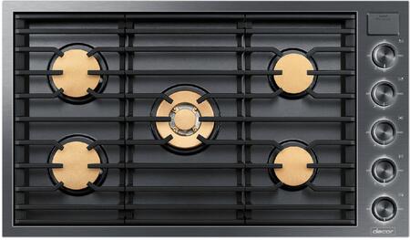 Photo 1 of Dacor DTG36M955FM
 Contemporary Series 36 Inch Natural Gas Cooktop with 5 Sealed Burners, Dual-Valve, Illumina Burner Controls, Continuous Grates, Perma-Flame, Brass Burners, Auto Connected Hood in Graphite Stainless Steel +++OUT OF BOX, ITEM HAS SCRATCHE