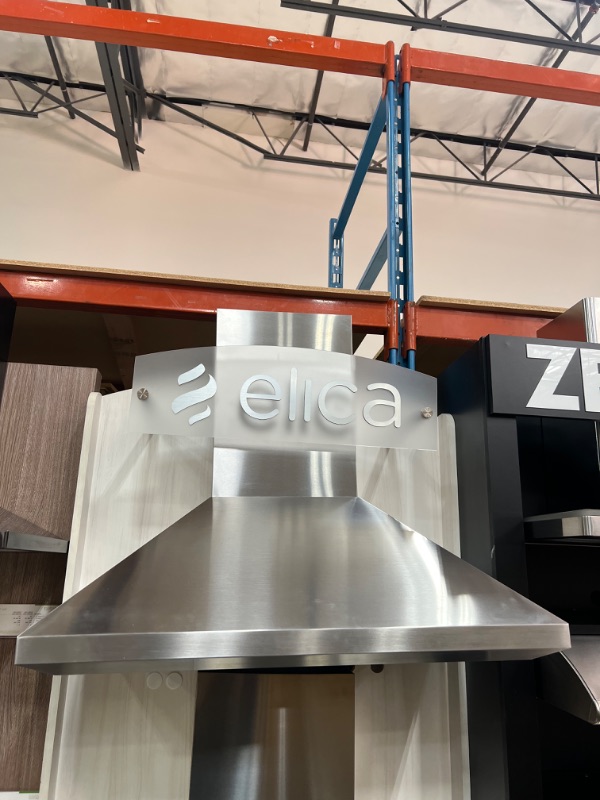 Photo 2 of ELICA 36 Inch Pro-Style Wall Mount Range Hood with HUSH System, Heat Guard, Professional Performance, LED Lighting, Backlit Hidden Knob Controls, LED Consumer Replaceable Bulb, Baffle Filters with Grease Collectors, Seamless Craftsmanship, 4 Fan Speed, 12