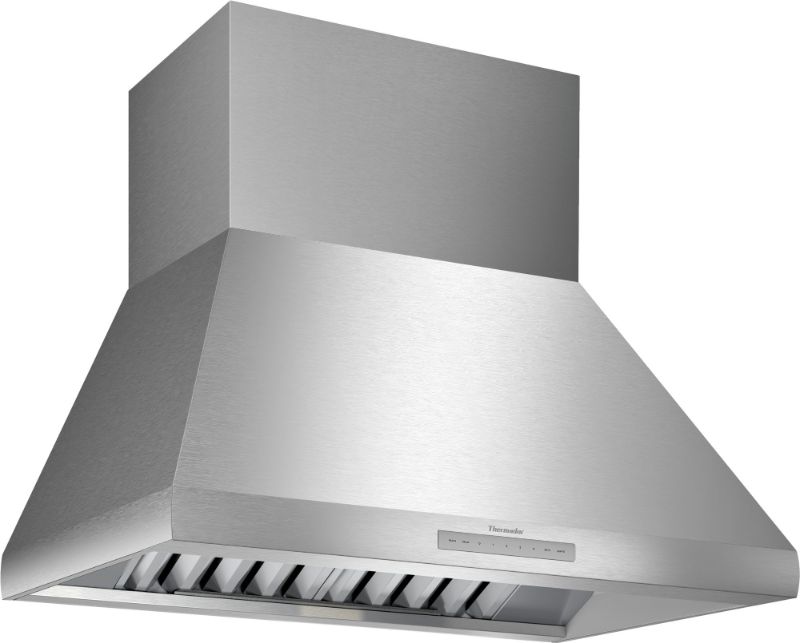 Photo 1 of Thermador 36 Inch Wall Hood with Powerfully Quiet® Blower, LED Lights, Dishwasher Safe Filters, Automatic Mode, Delay Shut-Off and Check Filter Light, MODEL HPCN36WS
 +++ OPEN BOX, NEW +++