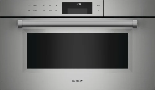 Photo 1 of Wolf M Series CSO30PMSPH
30 Inch Steam Oven with 1.8 cu. ft. Convection Capacity, 12 Cooking Modes, Delayed Start, Descaling Feature, Temperature Probe, Non-Plumbed Water Tank and Star-K Certified: Stainless Steel with Pro Handle