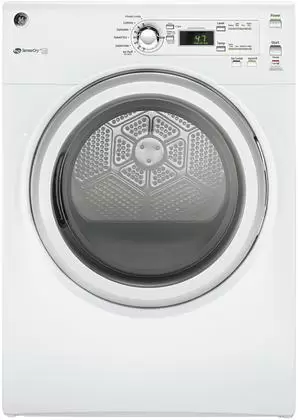 Photo 1 of GE 7.0 cu. ft. 120-Volt White Stackable Gas Vented Dryer, Energy Star, White On
GFD40GSCMWW 