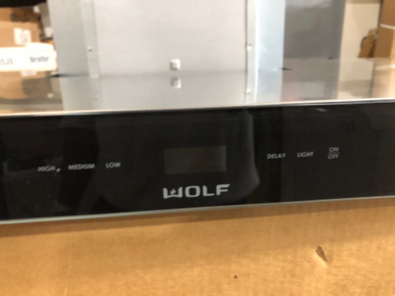 Photo 3 of Wolf
36 in. Convertible Range Hood in Black - with extension.