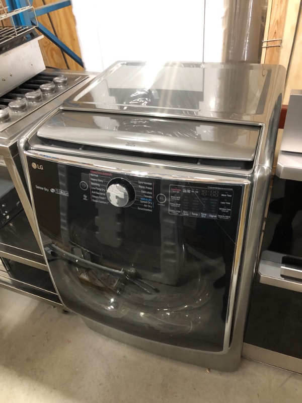 Photo 1 of LG 27 Inch 7.4 cu. ft. Gas Dryer with 14 Dry Cycles, Steam, Sensor Dry System, Smart ThinQ Wi-Fi, Wrinkle Care Option and ENERGY STAR: Graphite Steel
