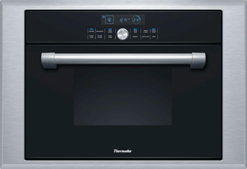 Photo 1 of Thermador MES301HP
Masterpiece Series 24 Inch 1.4 cu. ft. Total Capacity Electric Single Wall Steam Oven with 1 Oven Rack Convection, Delay Bake, Steam Clean, Timer, Easy Cook, UL Listed, Steam Convection Mode, Steam Oven, True Convection Cooking, Warming