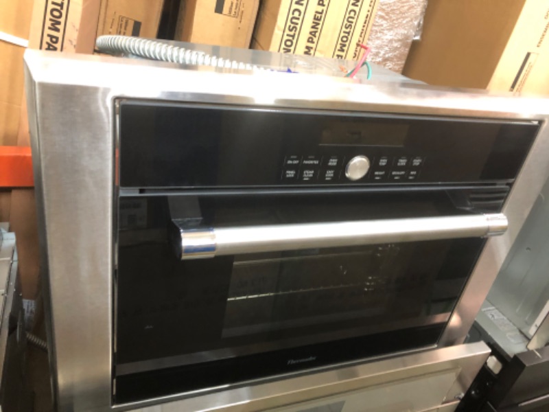 Photo 2 of Thermador MES301HP
Masterpiece Series 24 Inch 1.4 cu. ft. Total Capacity Electric Single Wall Steam Oven with 1 Oven Rack Convection, Delay Bake, Steam Clean, Timer, Easy Cook, UL Listed, Steam Convection Mode, Steam Oven, True Convection Cooking, Warming