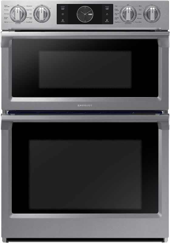 Photo 1 of SAMSUNG MODEL# NQ70M7770DS 30" Smart Microwave Combination Wall Oven with Flex Duo™ in Stainless Steel, Product Dimensions
29 7/8" W x 43 1/4" H x 25 11/16" D