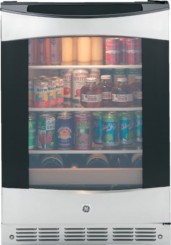 Photo 1 of 24 Inch Beverage Center with 150 Can Capacity, 12 Bottle Capacity with 126 Can Capacity, Spillproof Glass Shelves, Beechwood Front Wine Racks, Interior Display Lighting, Tinted Glass Door and Built-in Capability - sealed
