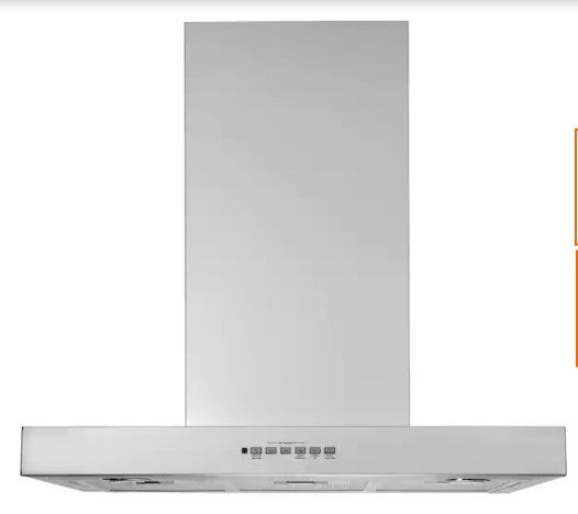 Photo 1 of 30 in. Wall Mount Range Hood with LED Light in Stainless Steel
