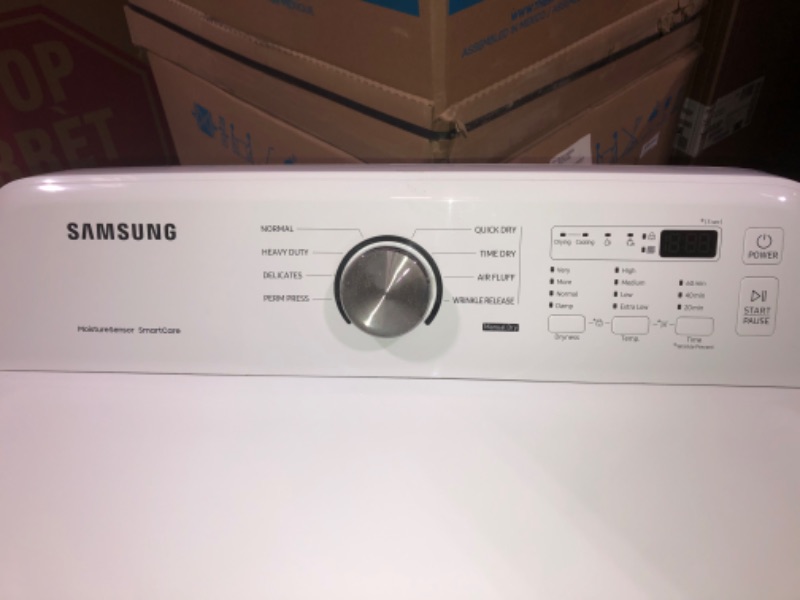 Photo 6 of 7.2 cu. ft. Electric Dryer with Sensor Dry in White