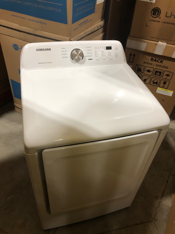 Photo 2 of 7.2 cu. ft. Electric Dryer with Sensor Dry in White