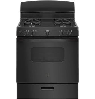 Photo 1 of GE® 30" Free-Standing Front Control Gas Range
Model #:JGBS10DEMBB
- open box 