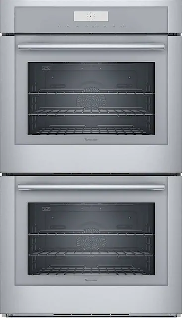 Photo 1 of Thermador - Masterpiece Series 30" Built-In Double Electric Convection Wall Oven with Wifi - Stainless steel
- box damage.