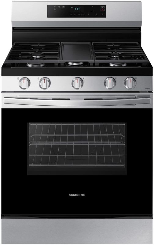 Photo 1 of GE 6.7 Cu. Ft. Slide-In Oven Gas Range - Stainless steel
- sealed/box damage