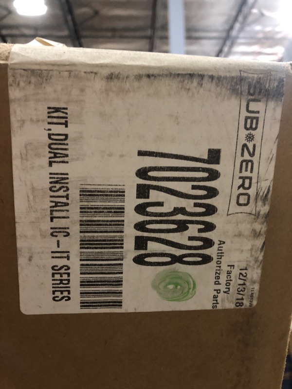 Photo 1 of Sub Zero
Dual Installation Kit for IC-18FI
Part #S7023628  |  Item #4716755  |  Manufacturer Part #7023628