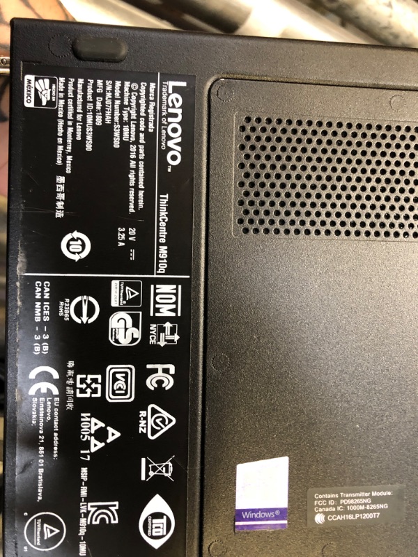 Photo 3 of Lenovo ThinkCentre M910Q Tiny Desktop Computer, Intel Core i7-6700T Upto 3.6GHz, 32GB RAM, 1TB NVMe SSD, 4K 3-Monitor Support DisplayPort, HDMI, AC Wi-Fi, Bluetooth - Windows 10 Pro (Renewed)